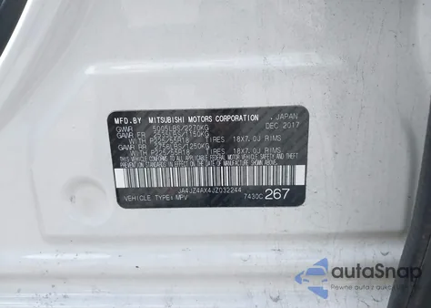 2018 Mitsubishi Outlander Gt from USA, damaged, VIN JA4JZ4AX4JZ032244